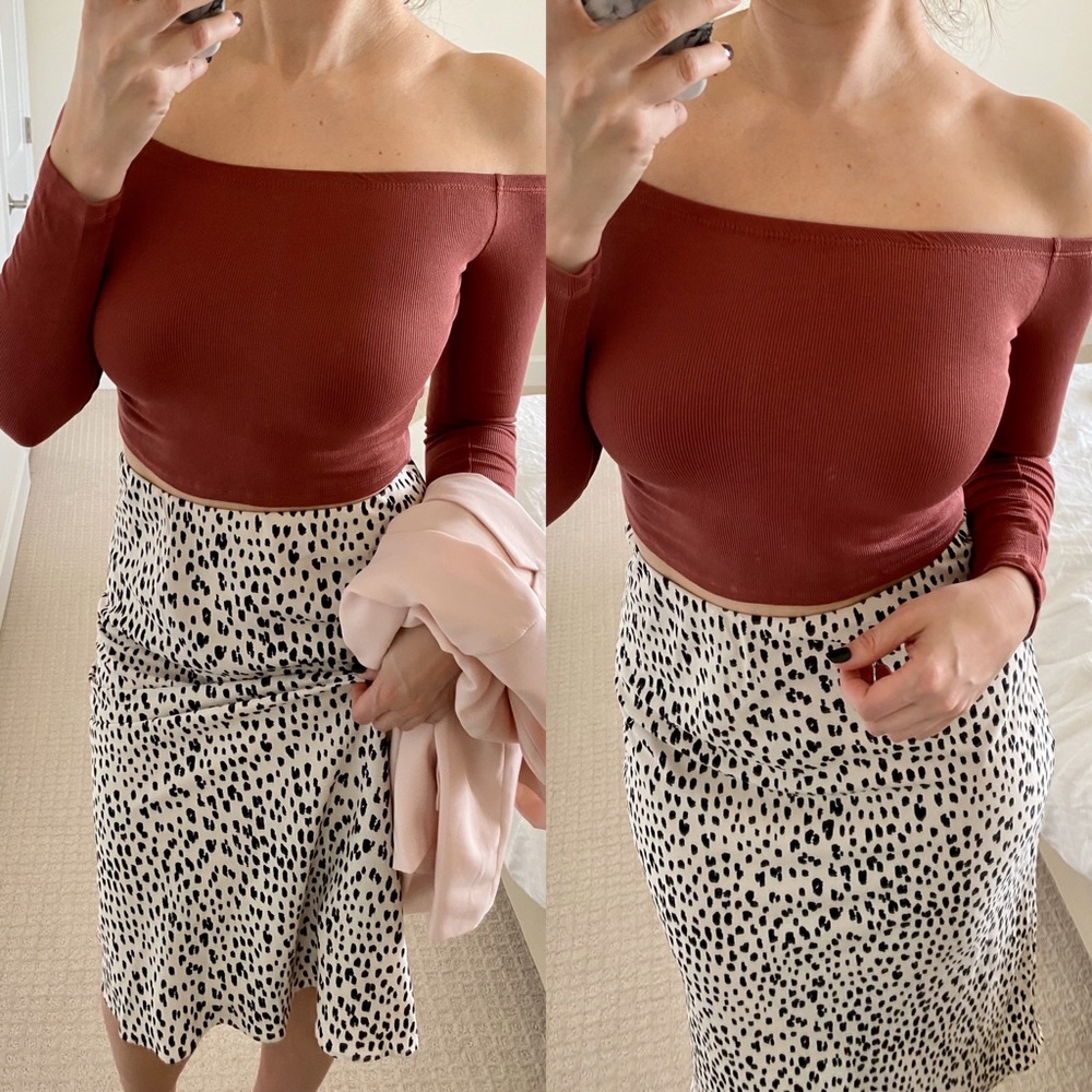 Cheetah Satin Midi Skirt